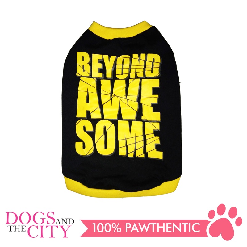 Doggiestar Beyond Awesome Black T-Shirt for Dogs