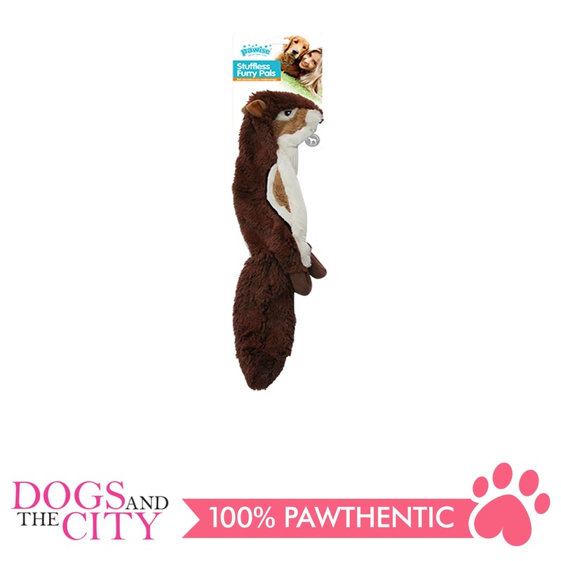Pawise 15082 Stuffless Chipmunk Plush Pet Toy Large