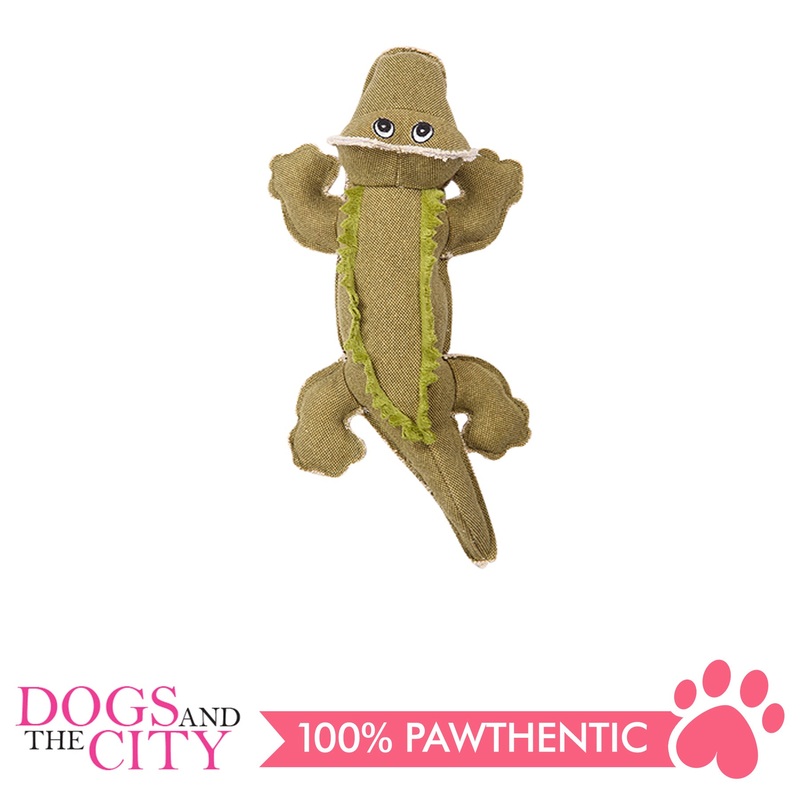 Pawise 15135 Real Tuff Crocodile Plush Pet Toy