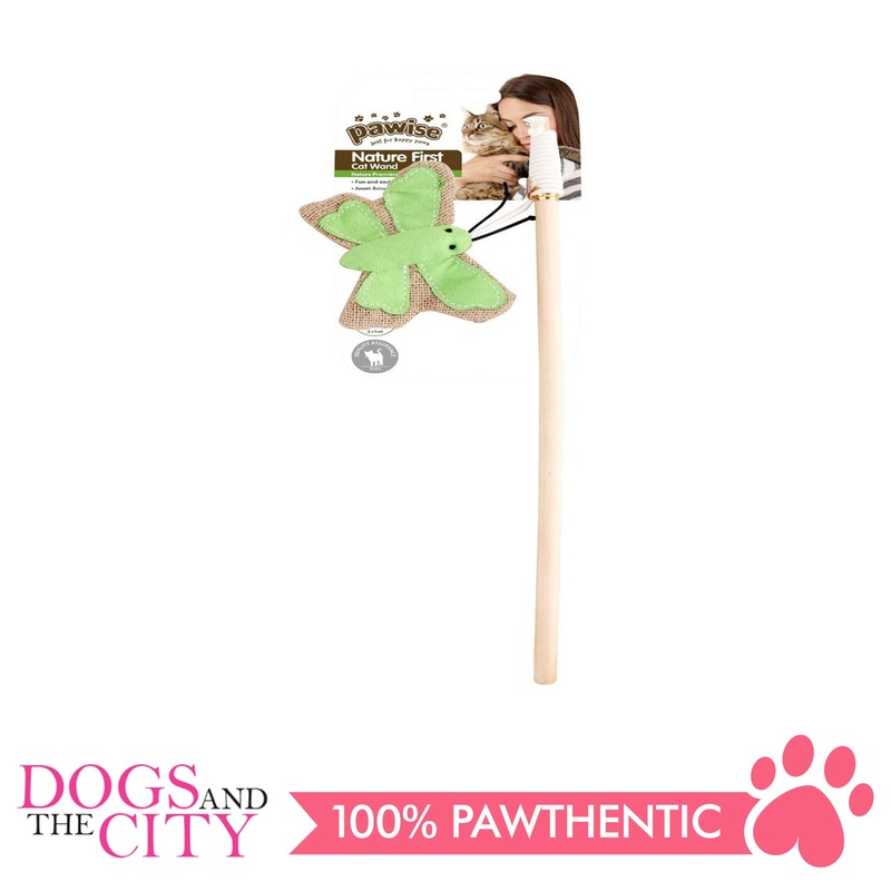 Pawise 28246 Cat Toy Nature first cat wand -Butterfly