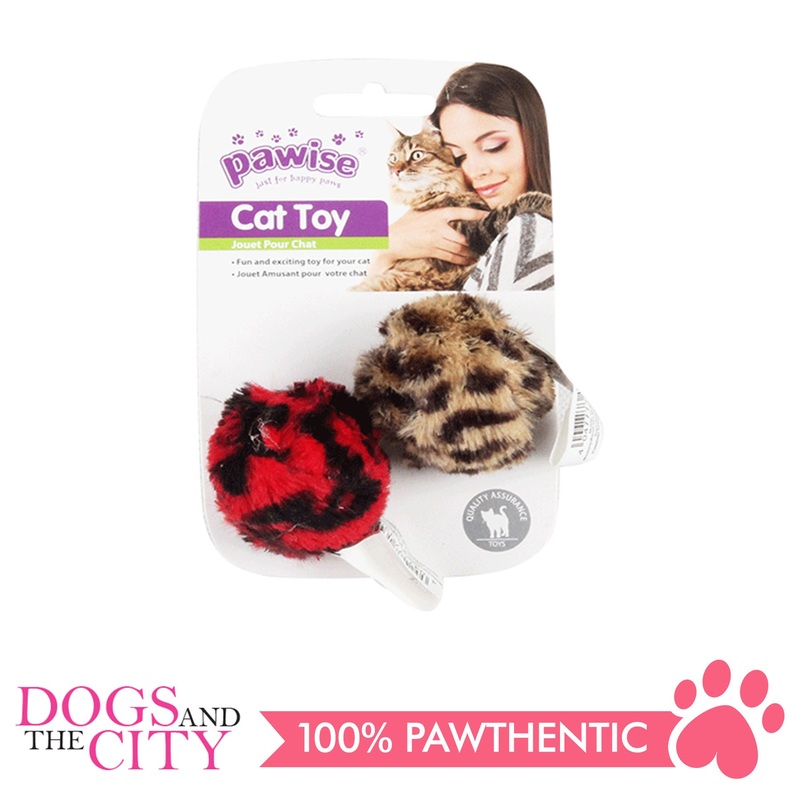 Pawise 28288 Cat Toy Leopard w/Catnip-Ball 2/pack