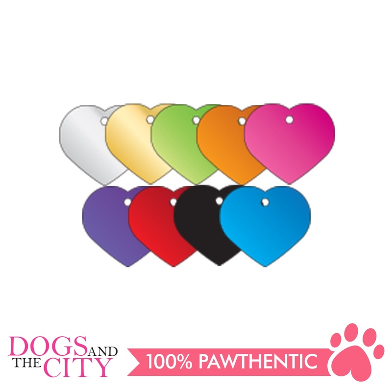 Personalized Pet Tags Heart Shape Large 38x33mm