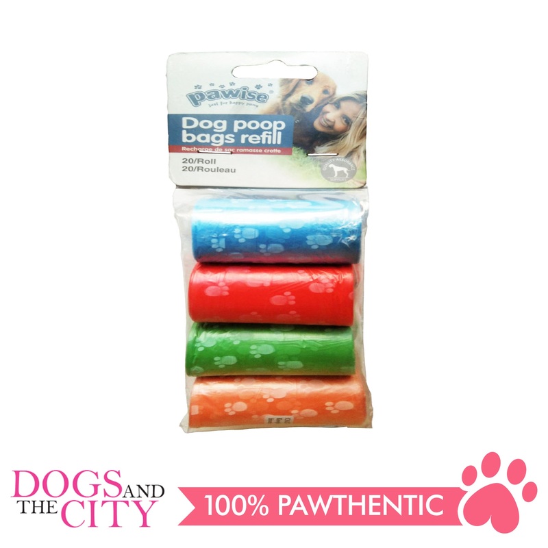 Pawise 11598 Dog Poop Bag Refills 20 sheets x 8 rolls
