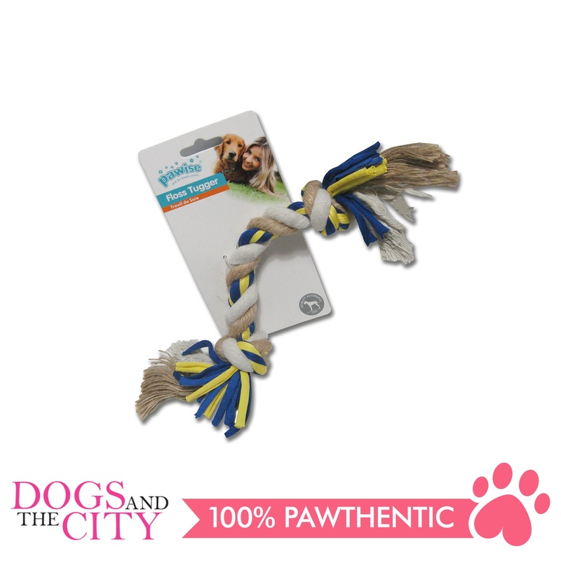 Pawise 14851 Dog Toy Floss Tugger  2 knots Bone 30cm
