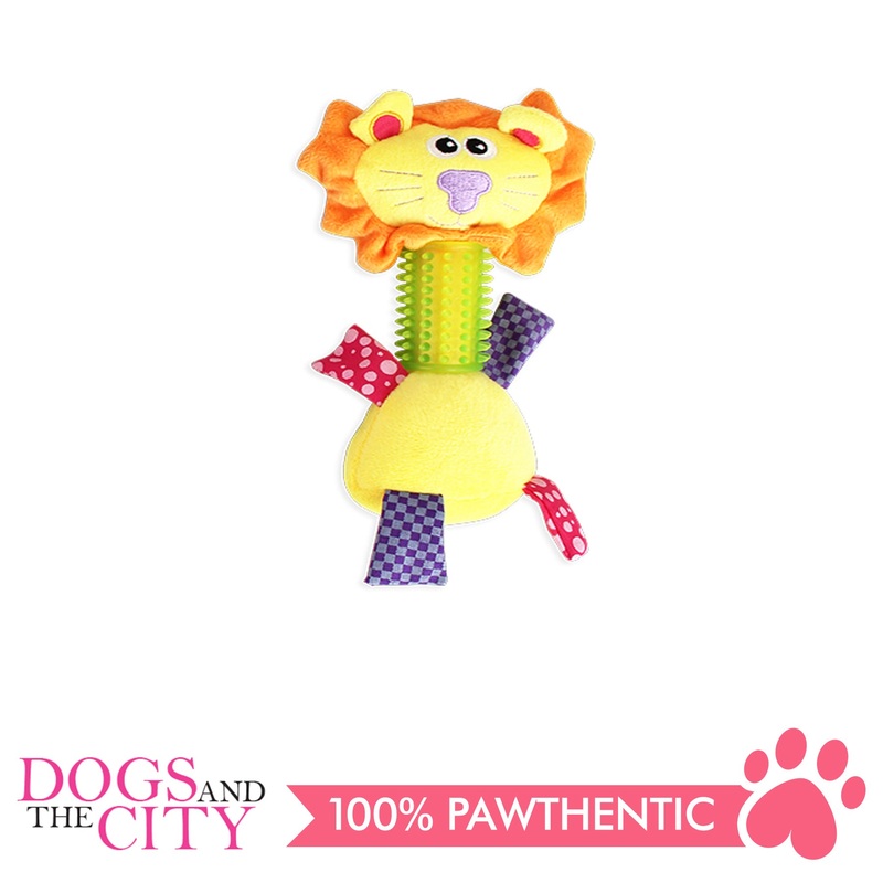 Pawise 15145 TPR Long Neck Lion Plush Pet Toy