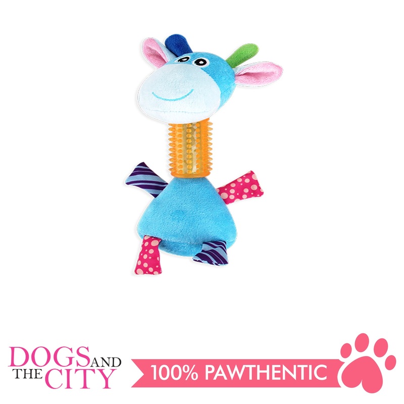 Pawise 15146 TPR Long Neck Giraffe Plush Pet Toy
