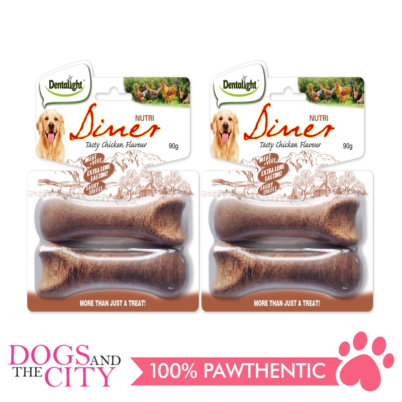 SALE! Dentalight 8261 4.5" Nutri Diner Tasty Chicken 2pcs 90g (2 packs)