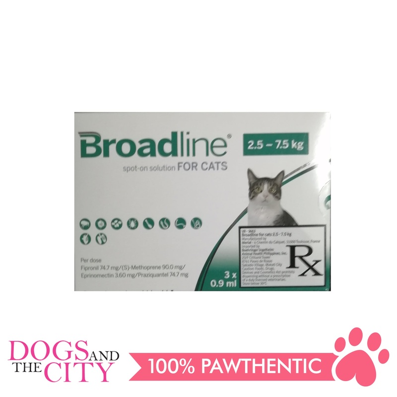 Broadline Spot-On Solution for Cats 2.5-7.5kg, 3's