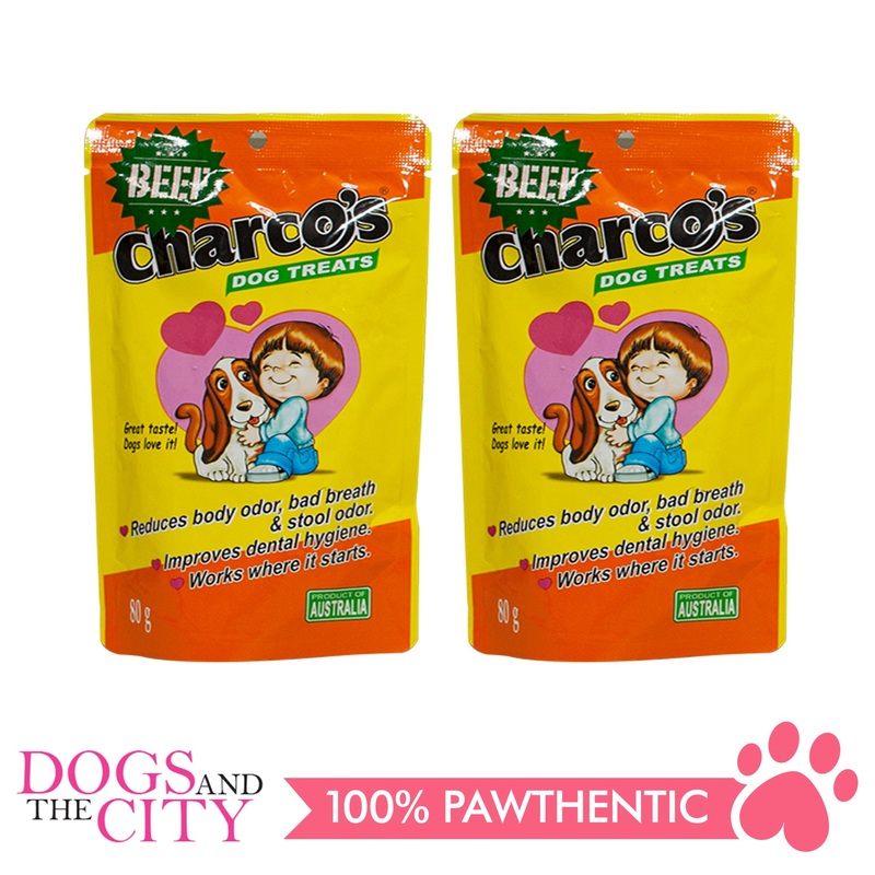 Charcos Treats Beef 80g (2 Packs)