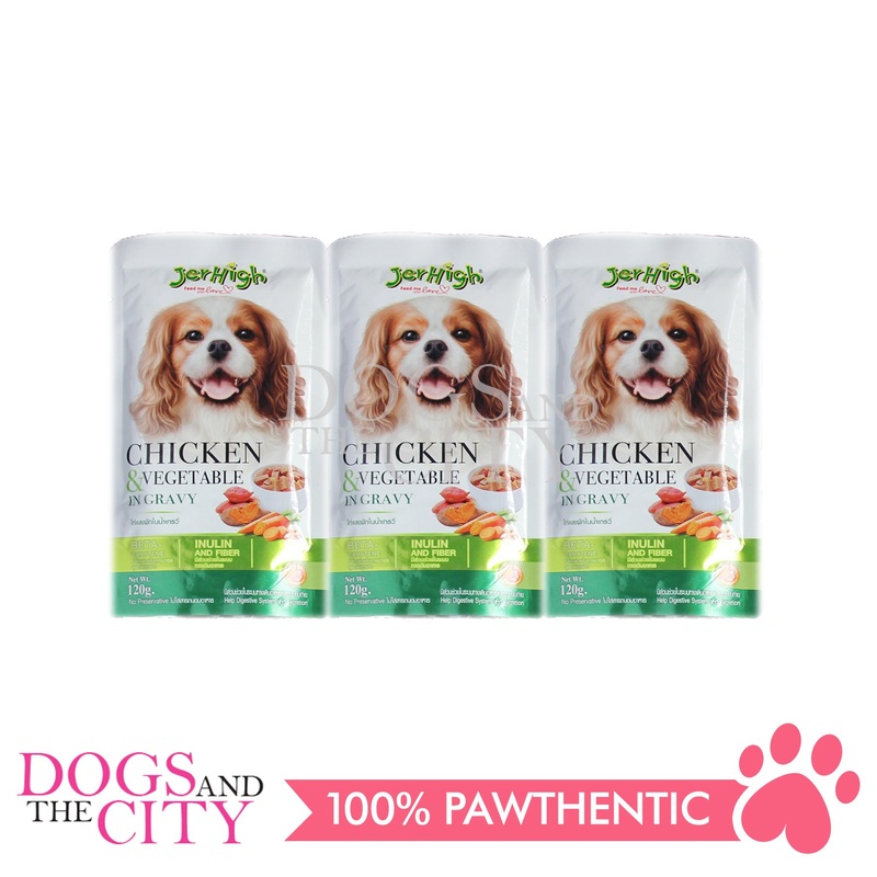 JerHigh Pouch Chicken and Vegetable in Gravy 120g (3 pieces)