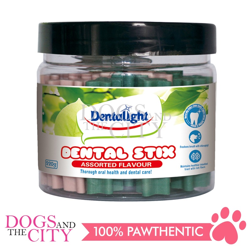 Dentalight 5147 2.5" Dental Stick Assorted Flavors 220g