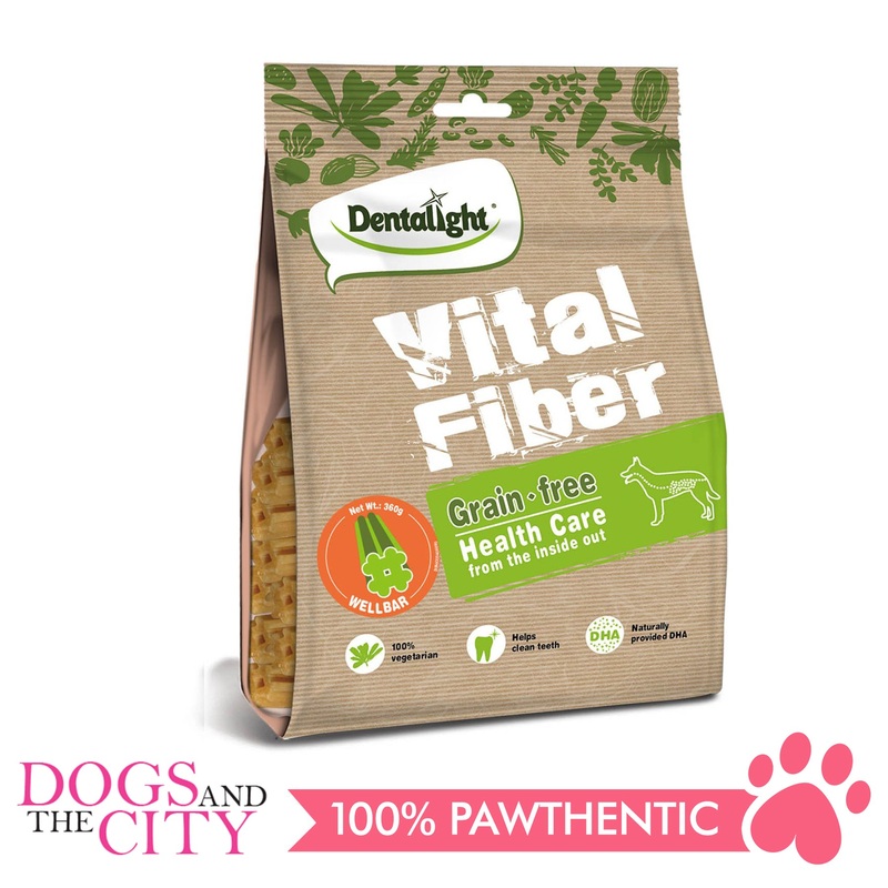 Dentalight 5406 3" Vital Fiber Wellbar Treats Small 36 bones 360g