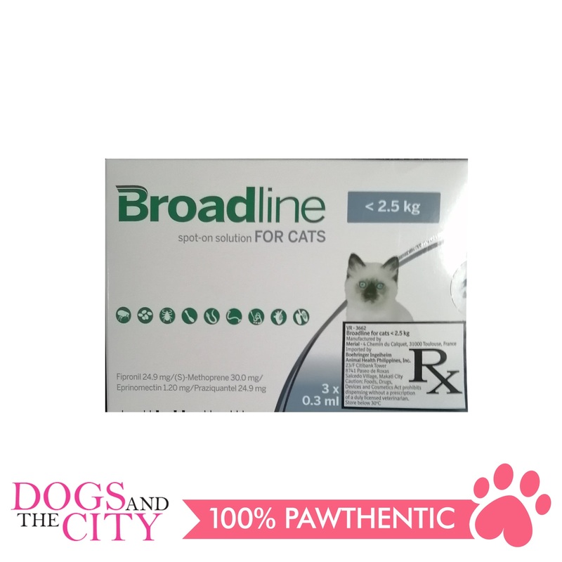 Broadline Spot-On Solution for Cats 0-2.5KG 3'S