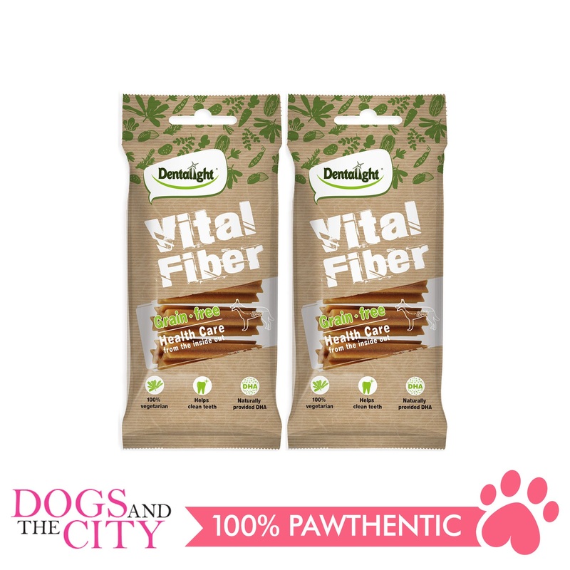 Dentalight 5437 3.7" Vital Fiber Wellbar Dog Treats 70g (2 packs)