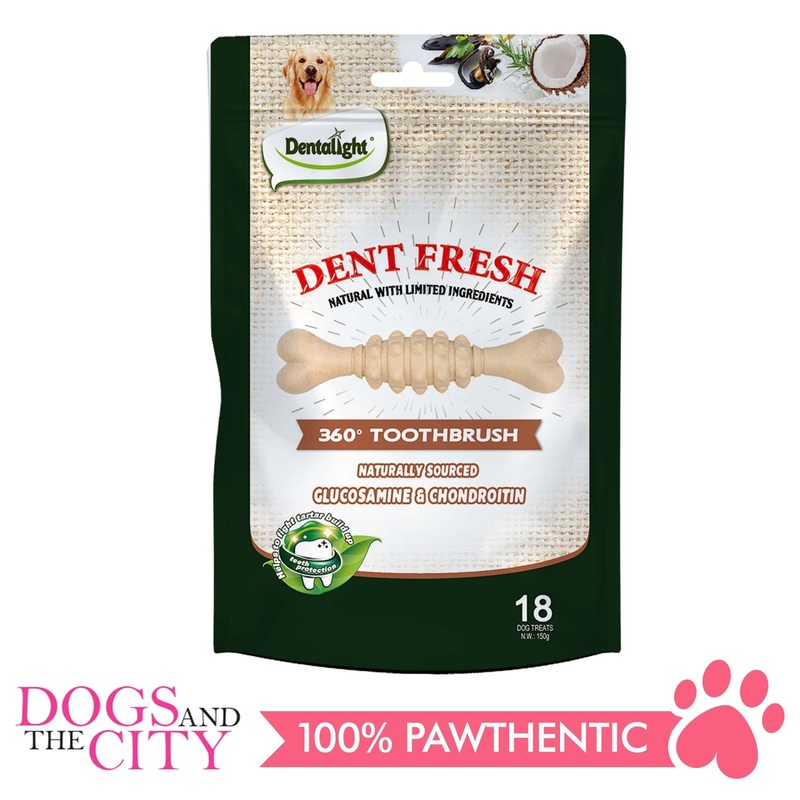 Dentalight 8223 Dent Fresh 3" Glucosamine & Chondroitin Dog Treats 150g