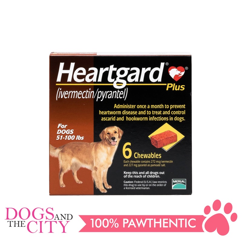 Heartgard Plus Chewable Tablets for Dogs, 23kg to 45kg (6 chewables)