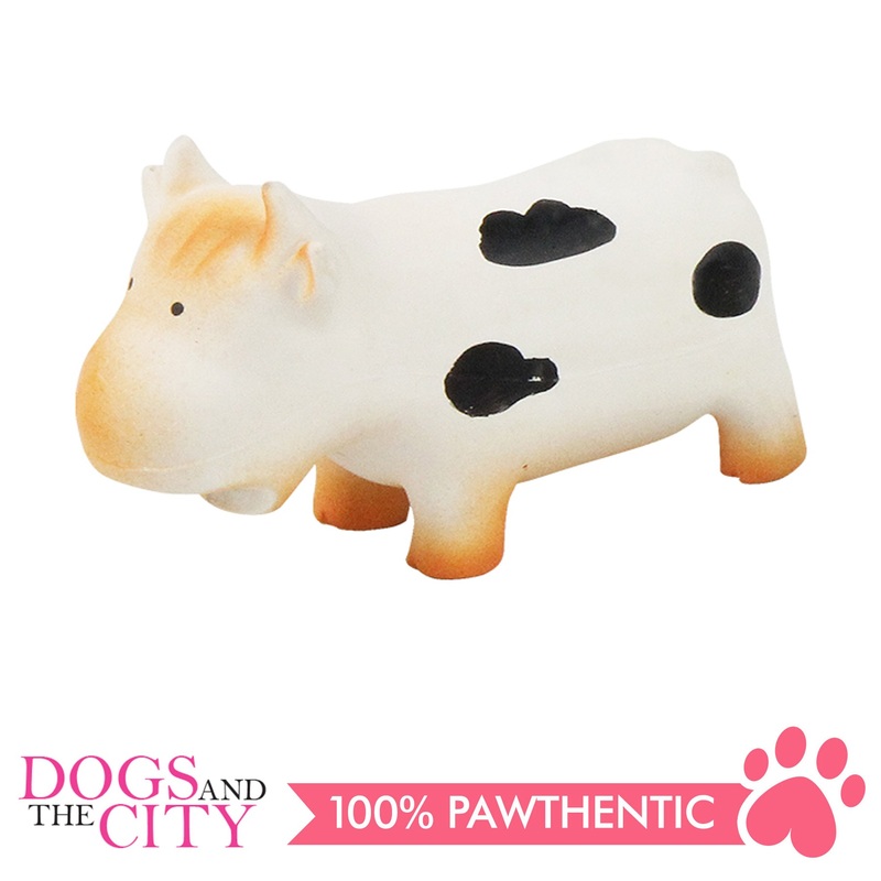 Pawise 14041 Dog Toy Squeaky Latex Cow 16x16x10cm