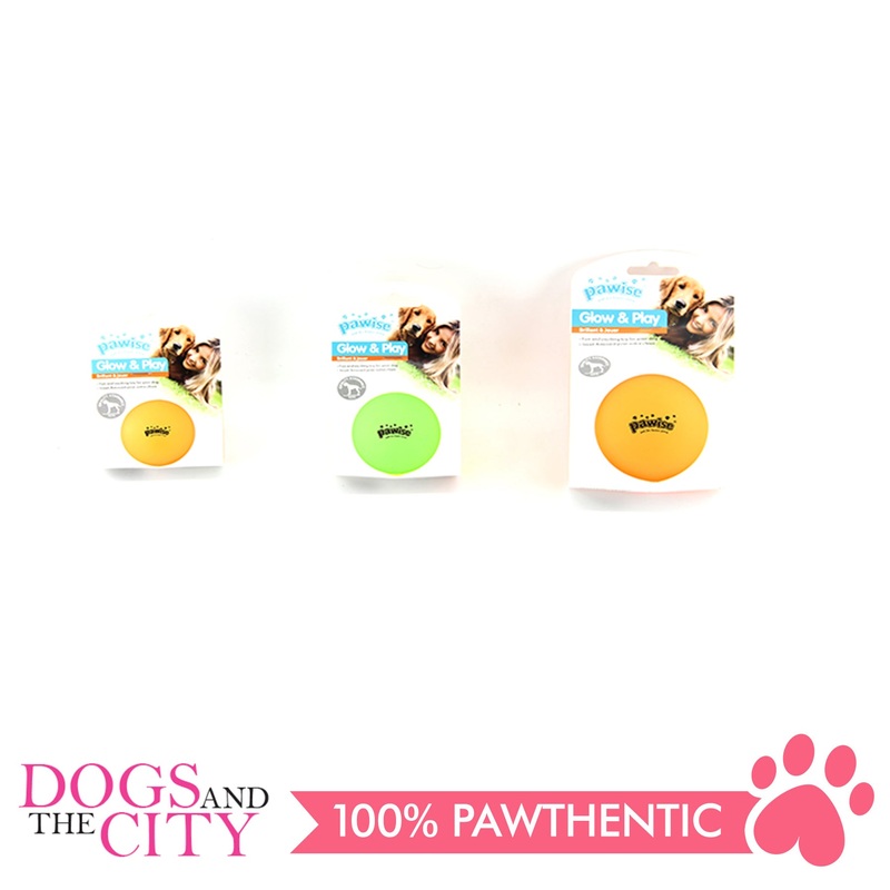 Pawise 14115 Vinyl Dog Toy Luminous Ball Medium 7cm