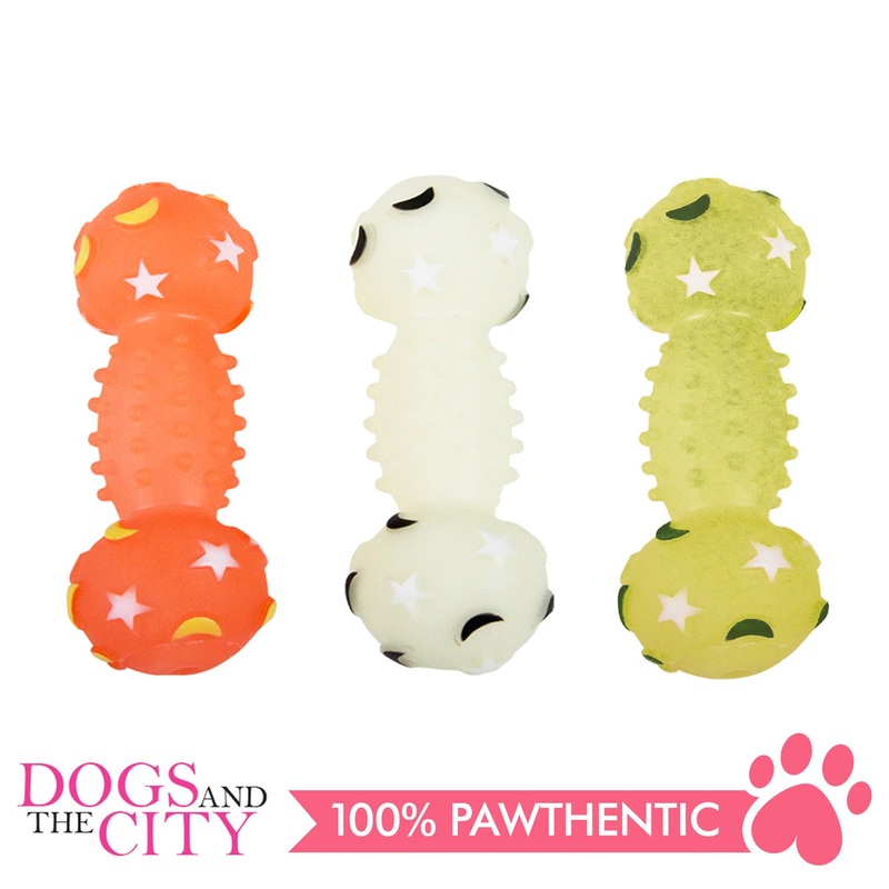 Pawise 14119 Dog Toy Glowing Dumbbell 15x5x5cm
