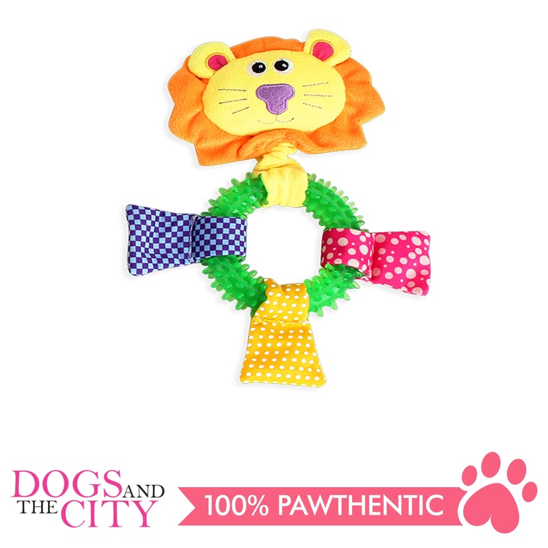 Pawise 15142 Long Neck Lion Plush Pet Toy