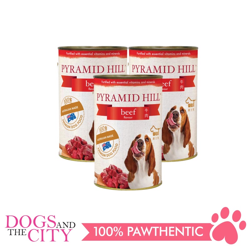 Pyramid Hill Beef 400g Wet Canned Food for Dogs (Set of 3 cans)