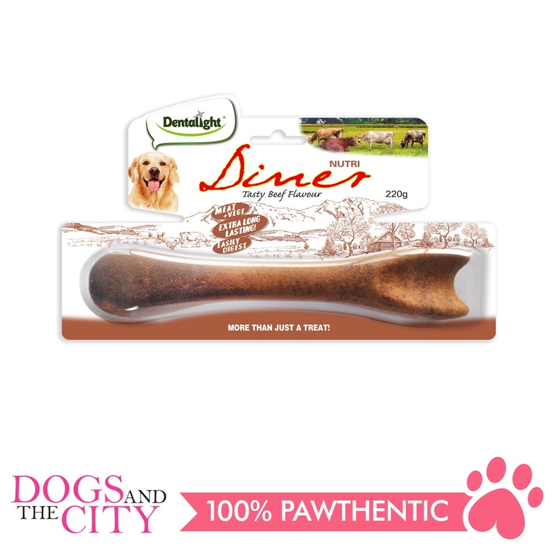 SALE! Dentalight 8254 Nutri Diner Tasty Beef Dog Bone 220g