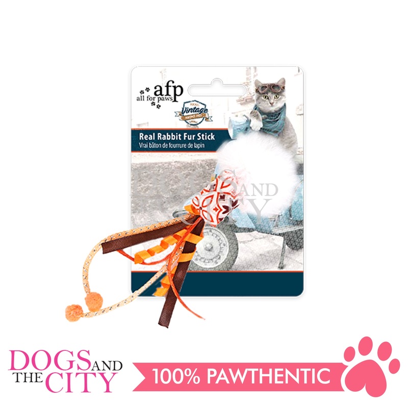AFP 2574 Vintage - Real Rabbit Fur Stick for Cats