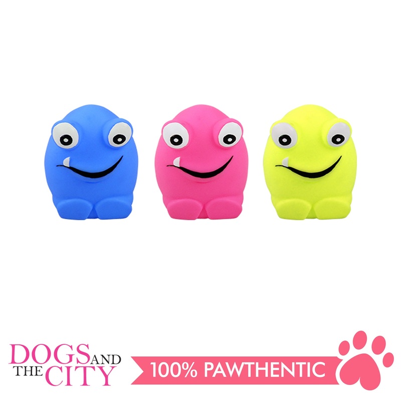 Pawise 14165 Dog Toy Vinyl Monster Face 8x6x10cm