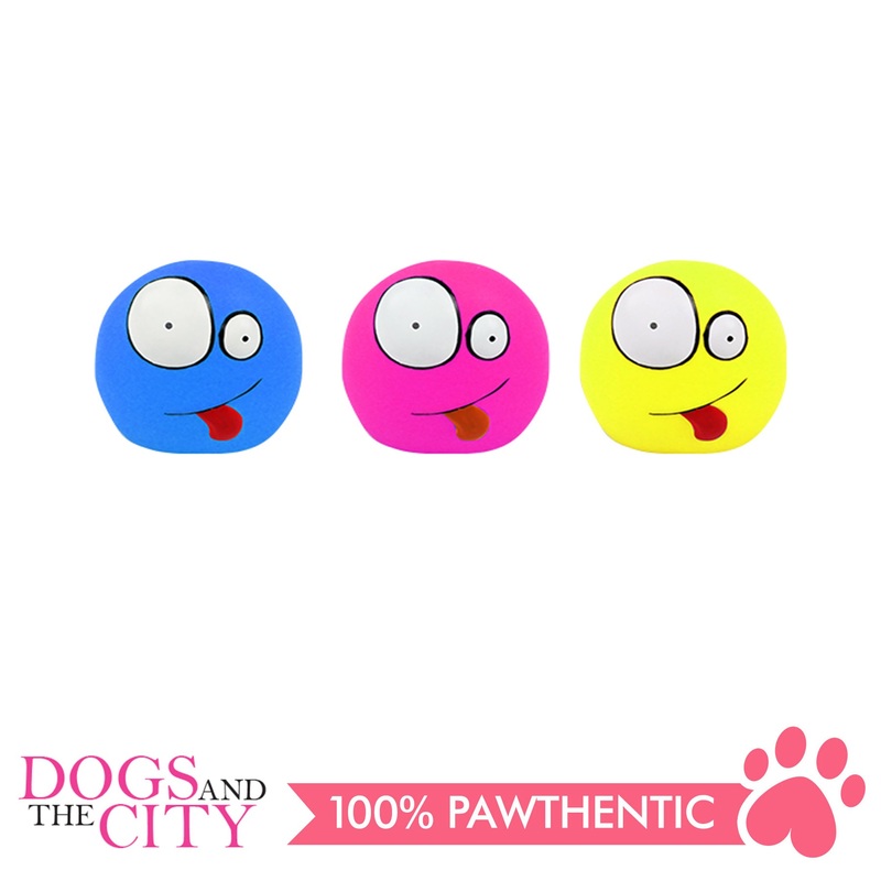 Pawise 14166 Dog Toy Vinyl Funny Face 9.5x7x10cm
