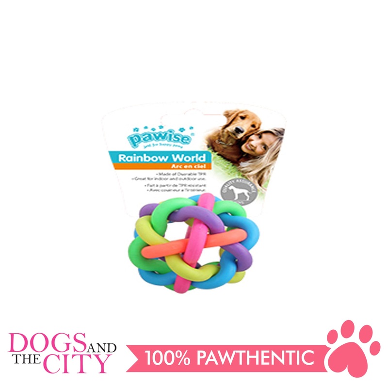 Pawise 14669 Rainbow World Ball Dog Toy Large 9cm