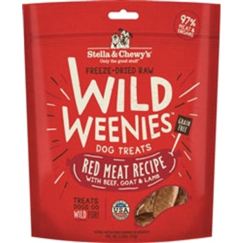 Stella and Chewys Dog Freeze Dried Weenie Red Meat 3.25 Oz.