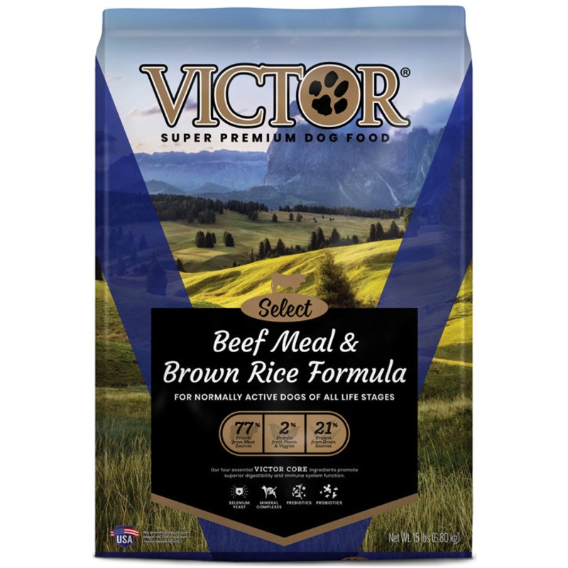 Victor Super Premium Dog Food Beef Meal and Brown Rice 15 lb