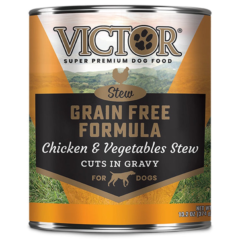 Victor Super Premium Dog Food Grain Free Chicken and Vegetable in gravy-Canine Dog Food 13.2 oz