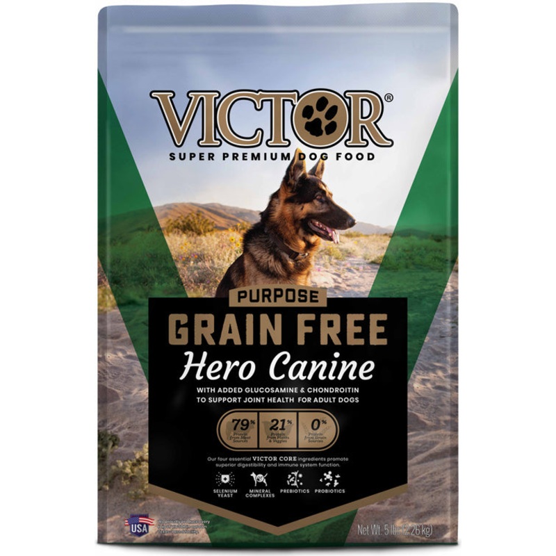 Victor Super Premium Dog Food Grain Free Hero Canine 5 lb