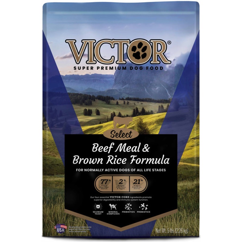 Victor Super Premium Dog Food Beef Meal & Brown Rice 5 lb