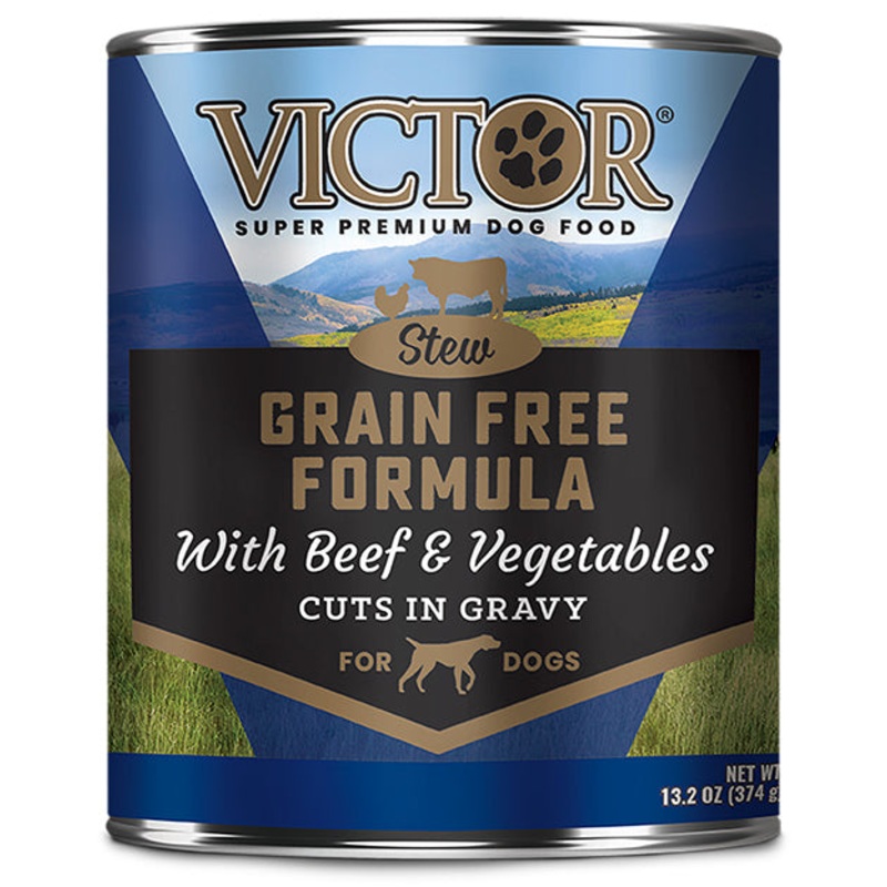 Victor Super Premium Dog Food Grain Free Beef and Vegetable in gravy-Canine Dog Food 13.2 oz