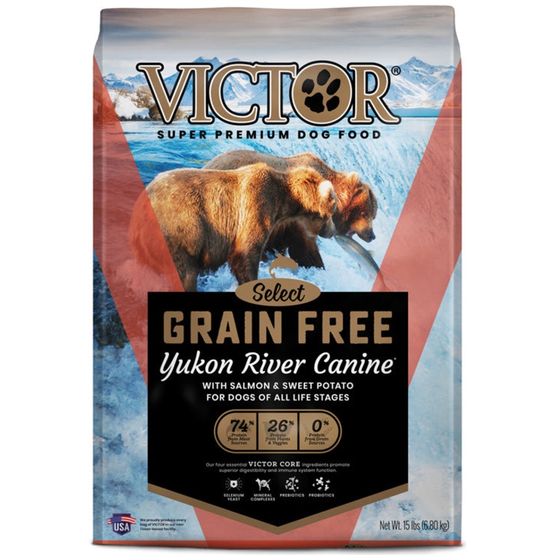Victor Super Premium Dog Food Grain Free Yukon River Canine 15 lb