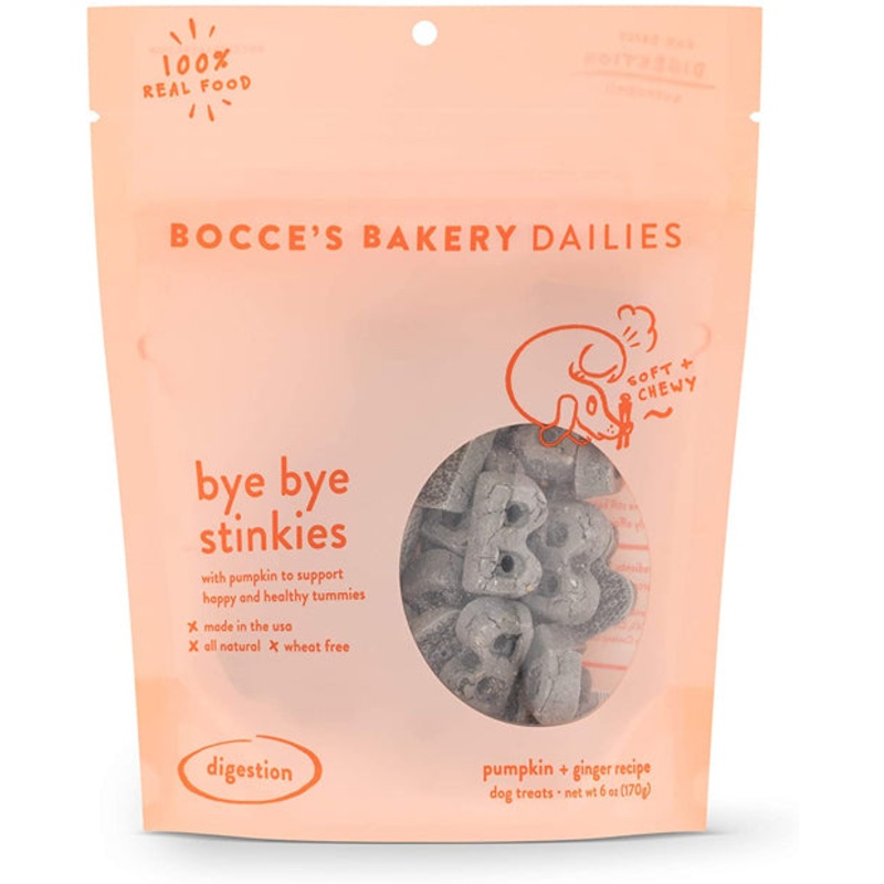Bocces Dog Soft Chews Bye Bye Stinkies 6Oz.