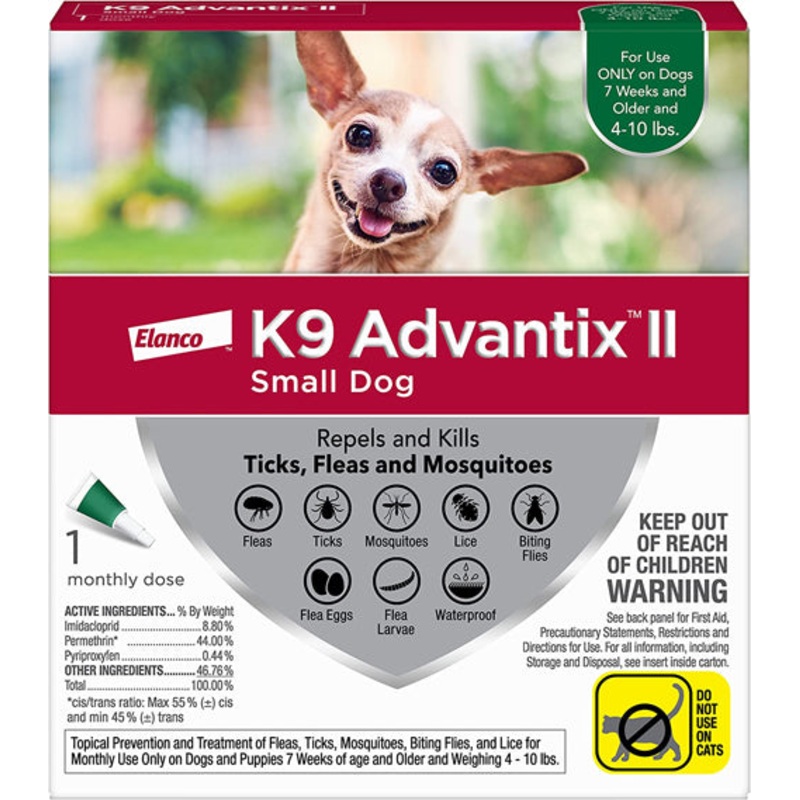 Advantix II Single Dose Small Dog Green