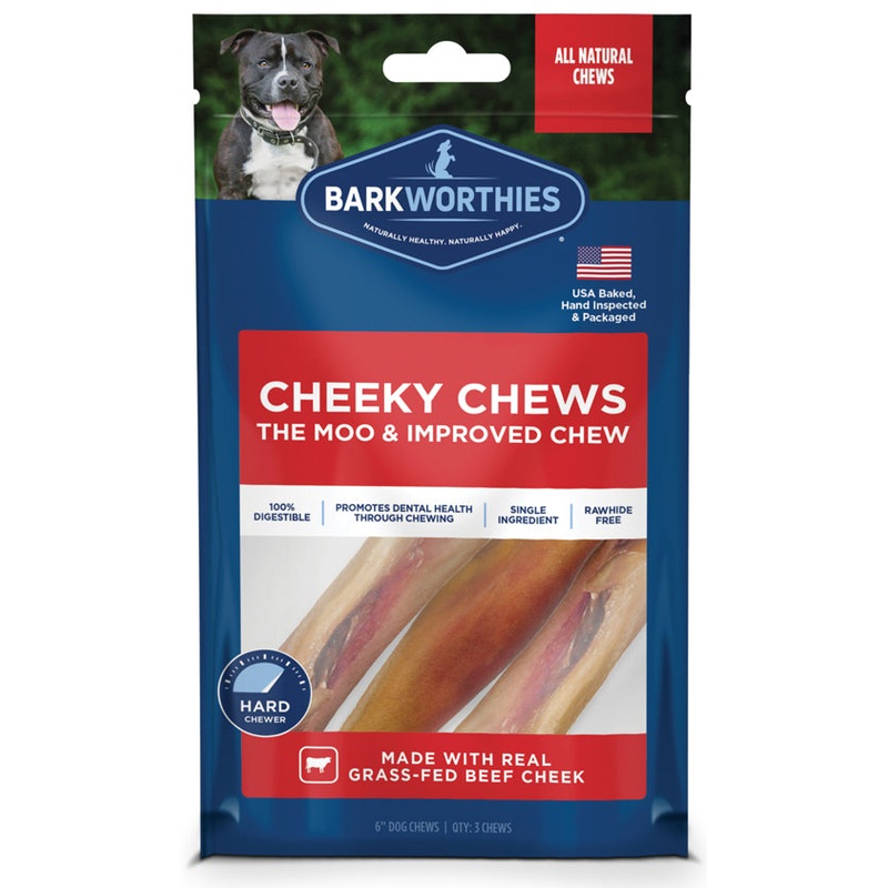 Barkworthies Dog Cheeky Chew 6In 3Pk