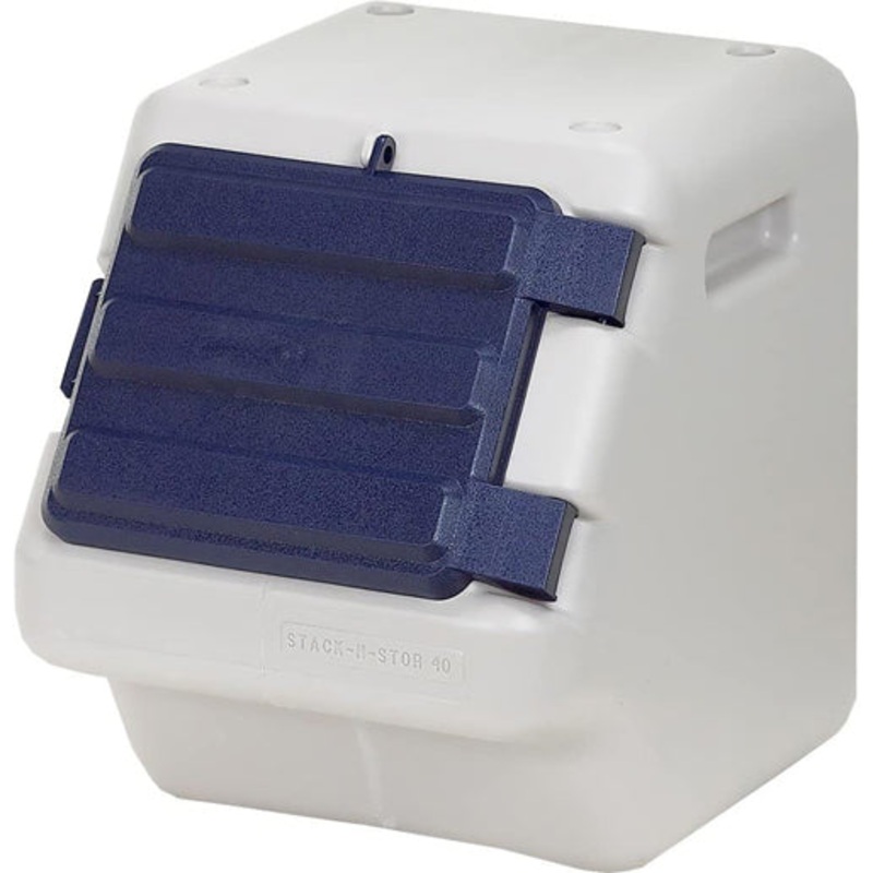 Bergan Stack-N-Stor Pet Food Storage Beige; Navy Medium