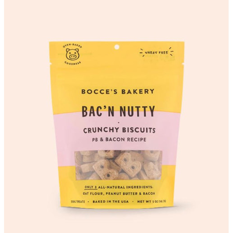 Bocces Bakery Everyday BacN Nutty Biscuits Crunchy Dog Treats