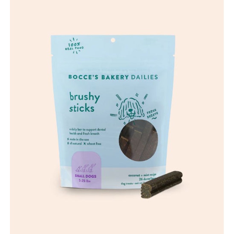 Bocces Dog Brushy Sticks Small 13oz.