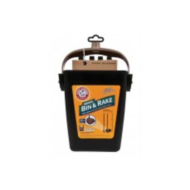 Arm and Hammer Swivel Bin and Rake Black One Size
