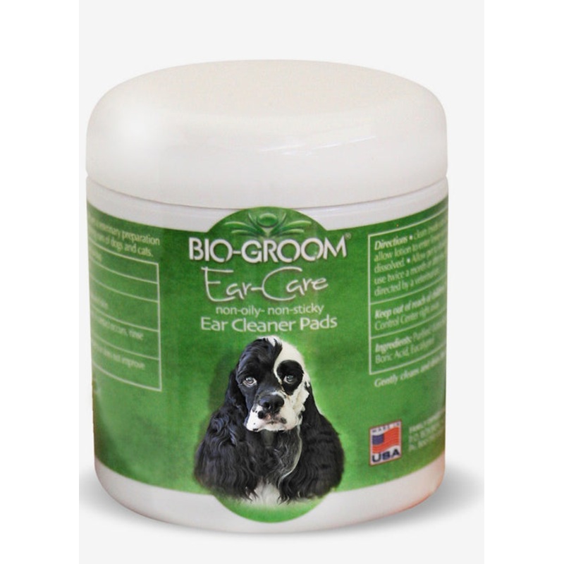 Bio Groom Ear Care Non-Oily Non-Sticky Medicated Ear Cleaner Pads 25 Pads