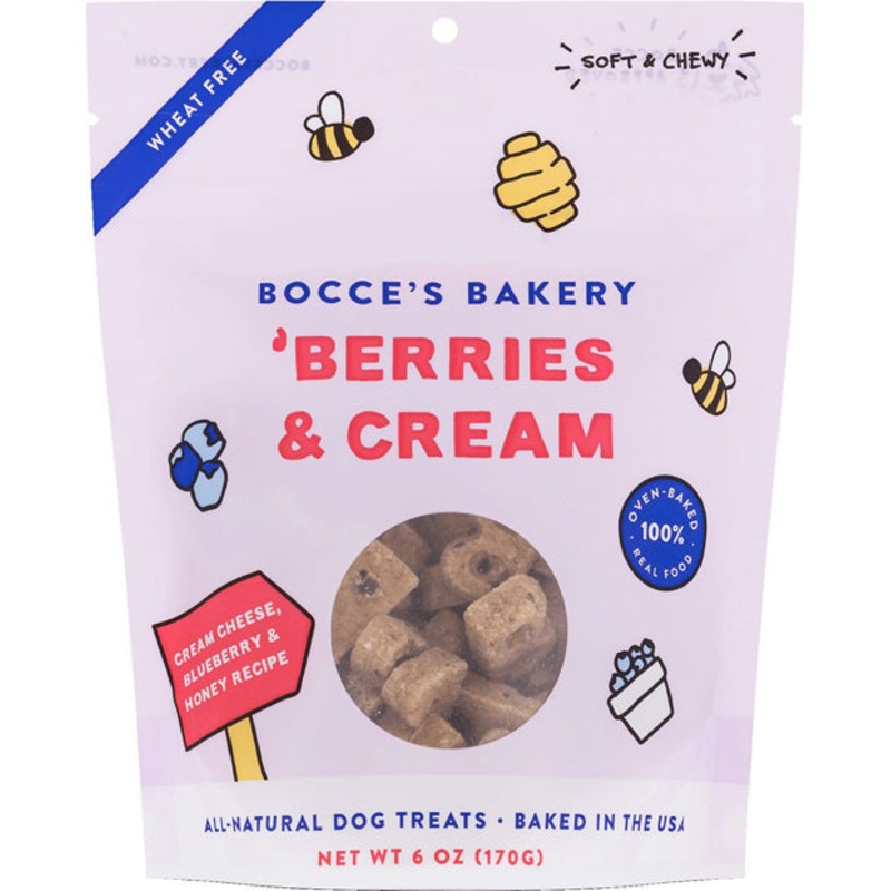 Bocces Bakery Dog Berries Cream 6oz.