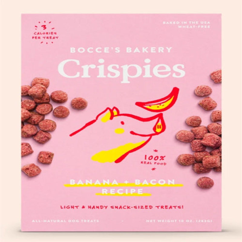 Bocces Dog Crispies Bacon and Banana 10Oz