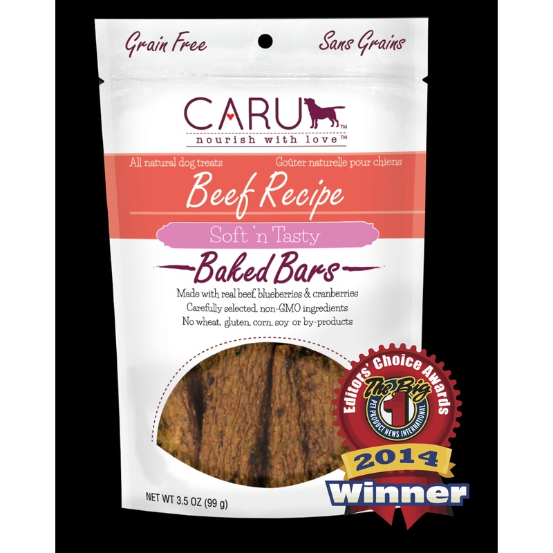 Caru Dog Natural Beef Recipe Bars4Oz.