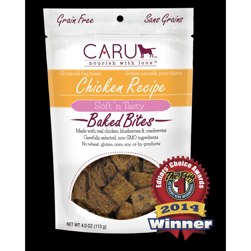Caru Dog Natural Chicken Recipe Bites 4Oz.
