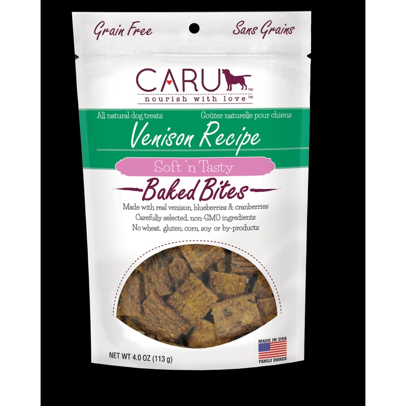 Caru Dog Natural Venison Recipe Bites 4Oz.